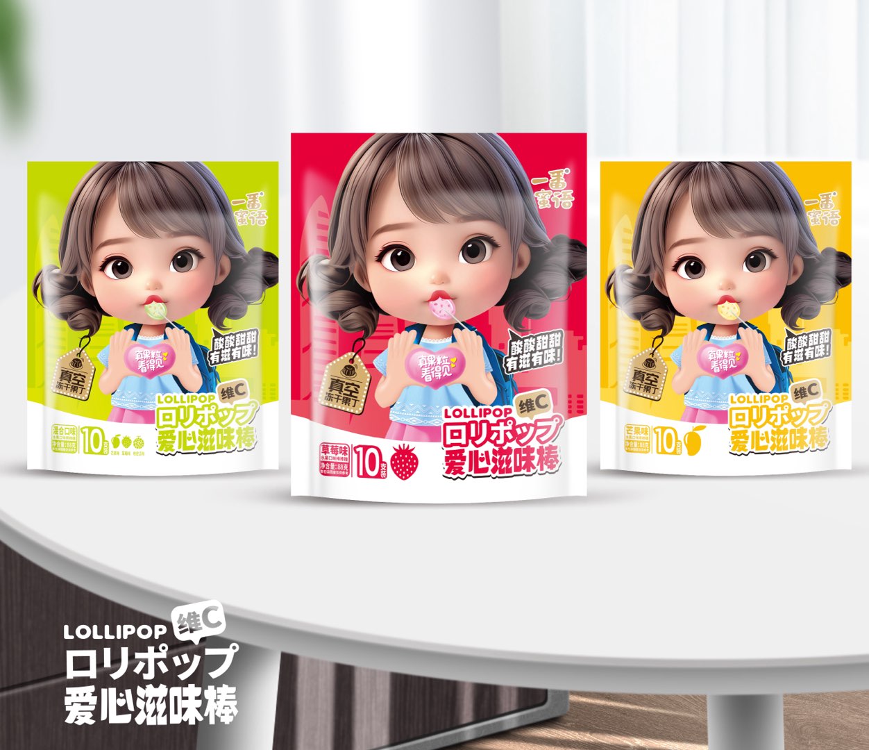 爱心滋味棒棒糖